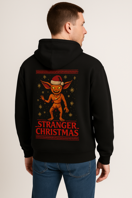 Stranger Christmas Monster – Retro Pixel Art Holiday Hoodie